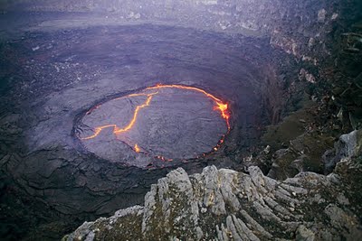 Erta Ale volcano lake gate to hell